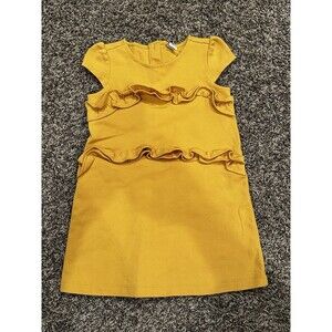 Janie And Jack 3 Kids Dress Yellow Ruffles Cap Sleeve 3T 2018 Girls